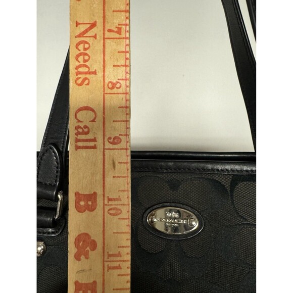 Coach Gallery Womens Tote Bag In Signature Canvas Graphite Black - Picture 7 of 10